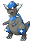 Sprite Animado Rampardos Blanco Negro
