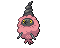Sprite Animado Burmy Blanco Negro