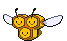 Sprite Animado Combee Blanco Negro