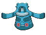 Sprite Animado Bronzong Blanco Negro