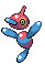 Sprite Animado Porygon-Z Blanco Negro