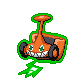 Sprite Animado Rotom Blanco Negro