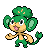 Sprite Animado Pansage Blanco Negro