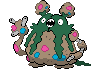 Sprite Animado Garbodor Blanco Negro
