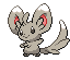 Sprite Animado Minccino Blanco Negro