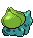Sprite Animado Bulbasaur Blanco Negro