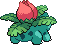 Sprite Animado Ivysaur Blanco Negro