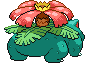 Sprite Animado Venusaur Blanco Negro