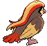 Sprite Animado Pidgeot Blanco Negro