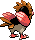 Sprite Animado Spearow Blanco Negro