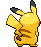 Sprite Animado Pikachu Blanco Negro