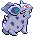 Sprite Animado Nidoran♀ Blanco Negro