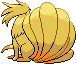 Sprite Animado Ninetales Blanco Negro