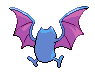 Sprite Animado Golbat Blanco Negro