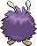 Sprite Animado Venonat Blanco Negro