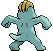 Sprite Animado Machop Blanco Negro