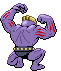 Sprite Animado Machoke Blanco Negro