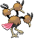 Sprite Animado Dodrio Blanco Negro