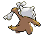 Sprite Animado Marowak Blanco Negro