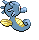 Sprite Animado Horsea Blanco Negro