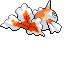 Sprite Animado Goldeen Blanco Negro