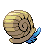 Sprite Animado Omanyte Blanco Negro