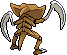Sprite Animado Kabutops Blanco Negro