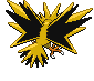 Sprite Animado Zapdos Blanco Negro