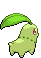 Sprite Animado Chikorita Blanco Negro