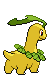 Sprite Animado Bayleef Blanco Negro