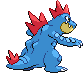 Sprite Animado Feraligatr Blanco Negro