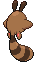 Sprite Animado Sentret Blanco Negro