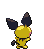 Sprite Animado Pichu Blanco Negro