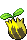 Sprite Animado Sunkern Blanco Negro