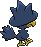 Sprite Animado Murkrow Blanco Negro
