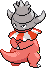 Sprite Animado Slowking Blanco Negro