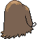 Sprite Animado Piloswine Blanco Negro