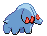 Sprite Animado Phanpy Blanco Negro