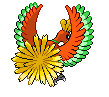 Sprite Animado Ho-Oh Blanco Negro
