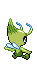 Sprite Animado Celebi Blanco Negro