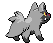 Sprite Animado Poochyena Blanco Negro