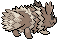 Sprite Animado Zigzagoon Blanco Negro