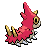 Sprite Animado Wurmple Blanco Negro