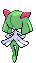 Sprite Animado Kirlia Blanco Negro