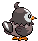Sprite Animado Starly Blanco Negro