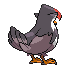 Sprite Animado Staraptor Blanco Negro