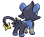 Sprite Animado Luxio Blanco Negro