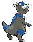 Sprite Animado Rampardos Blanco Negro