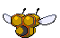Sprite Animado Combee Blanco Negro