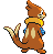 Sprite Animado Buizel Blanco Negro